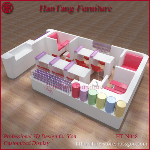 High quality hot sale mall nail bar decoration design for sale with baking paint